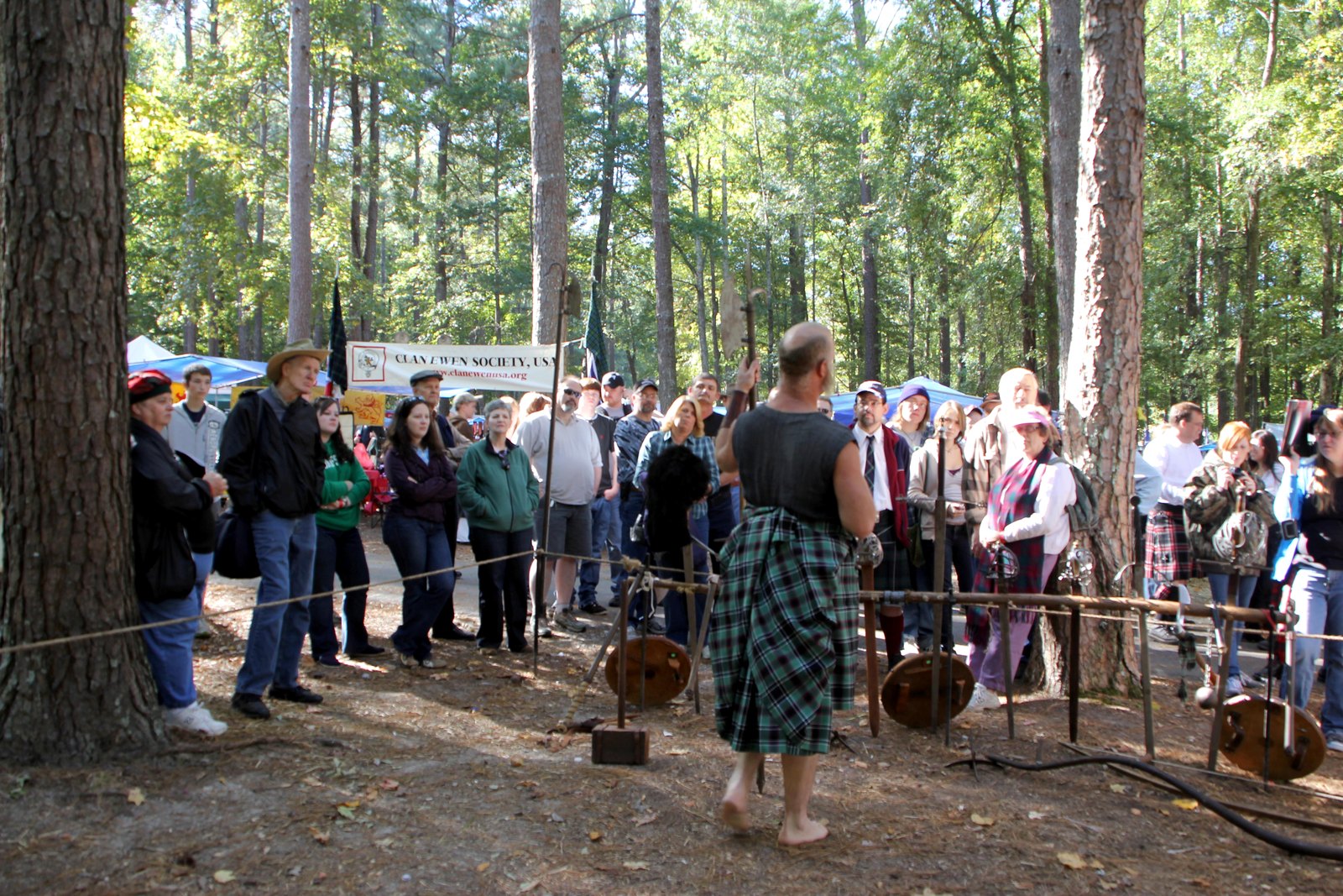 Wild Highlanders weapons display at Highland Games